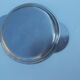 Round earthenware plate in stainless steel