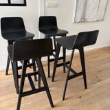 Set of 4 solid beech stools