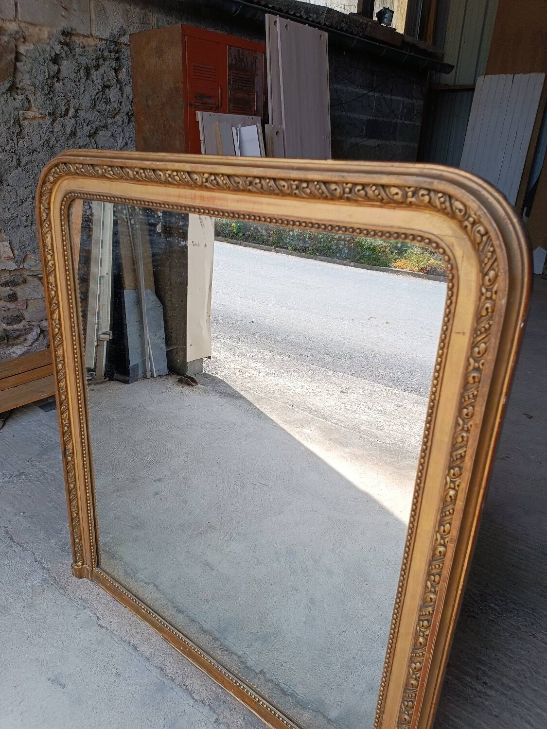 Antique Louis Philippe mirror 132/120 cm