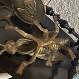 Cendrier mouche en laiton ancien