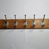 Wall coat rack, 7 cast aluminum hooks, 95 cm
