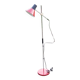 Designer reading lamp from the 70s in chrome and red lacquered sheet metal