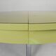 Vintage round dining table with a diameter of 100 cm, extendable to 135 cm, from the 1970s.