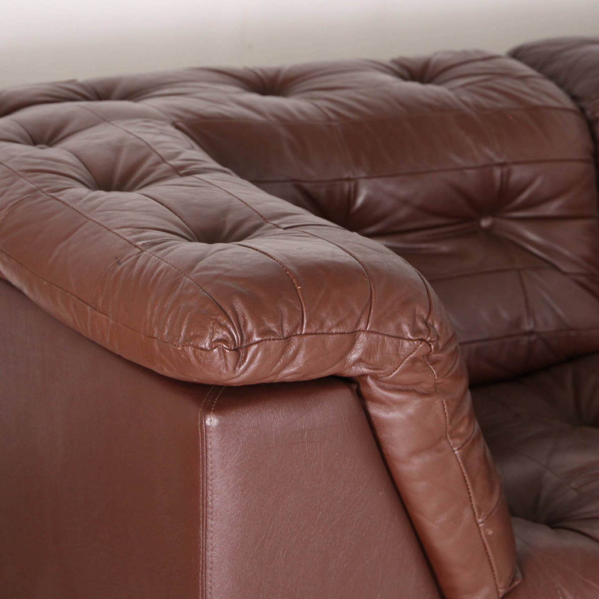 Modular leather sofa