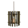 Italian Brutalist Brass-Metal Pendant Lamp