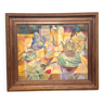 Vintage cubist school painting still life collection