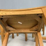 Set of 2 Japandi oak stools by Jonas Lindvall for David Design 1990s