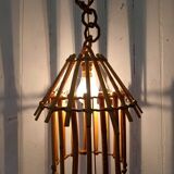 Vintage rattan pendant light