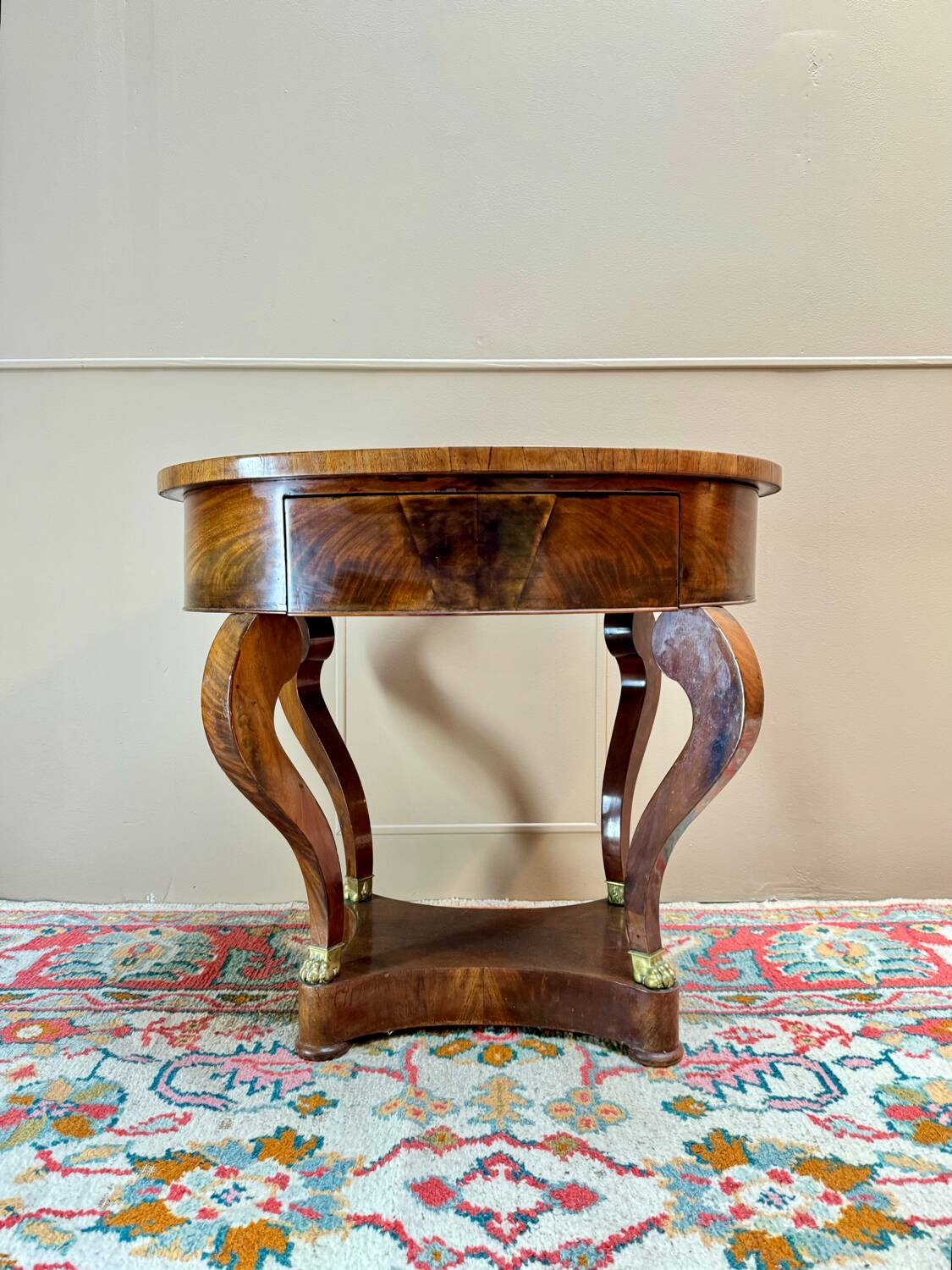 Gueridon, Mahogany Coffee Table from the Empire Period, 19th Century