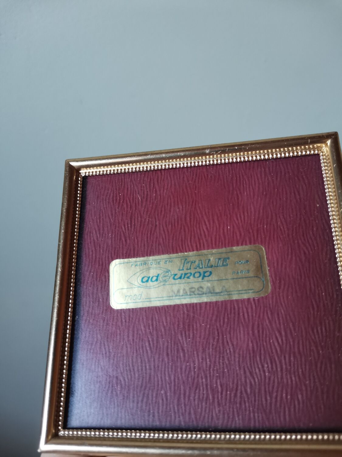 Vintage metal frame Italy Czdeurop Marsala