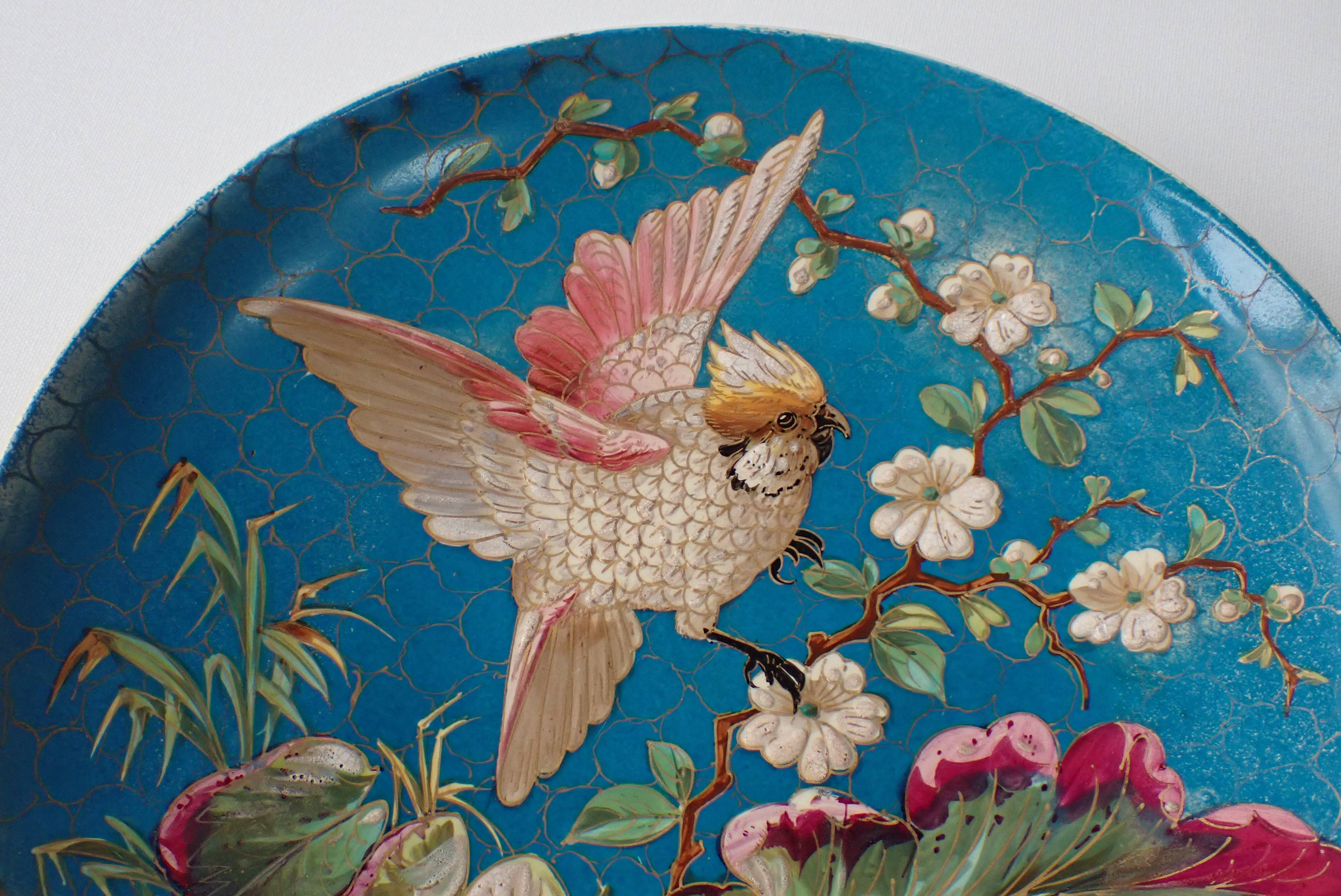 Decorative plate - Late 19th century - Creil & Montereau