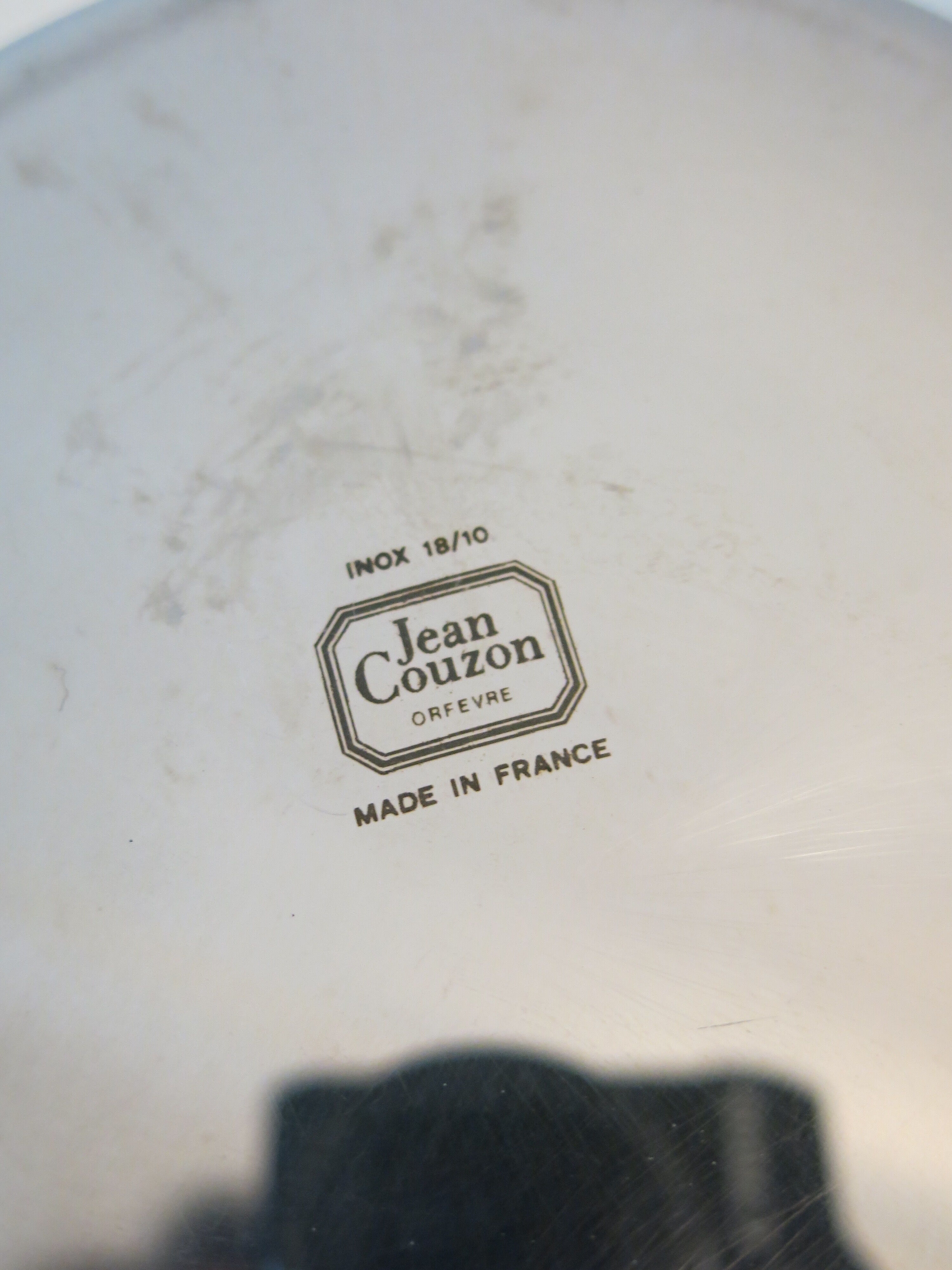 Stainless steel ice bucket by Jean Couzon