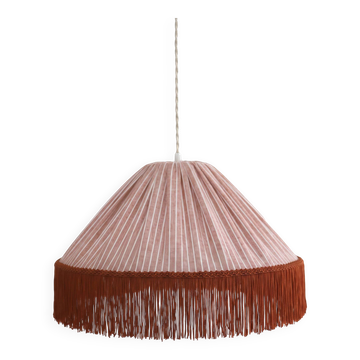 Suspension bella — rayures terra, franges bohème
