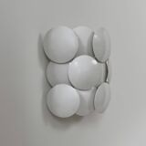 Vintage wall light, ABS and white lacquered metal, France, 1980.