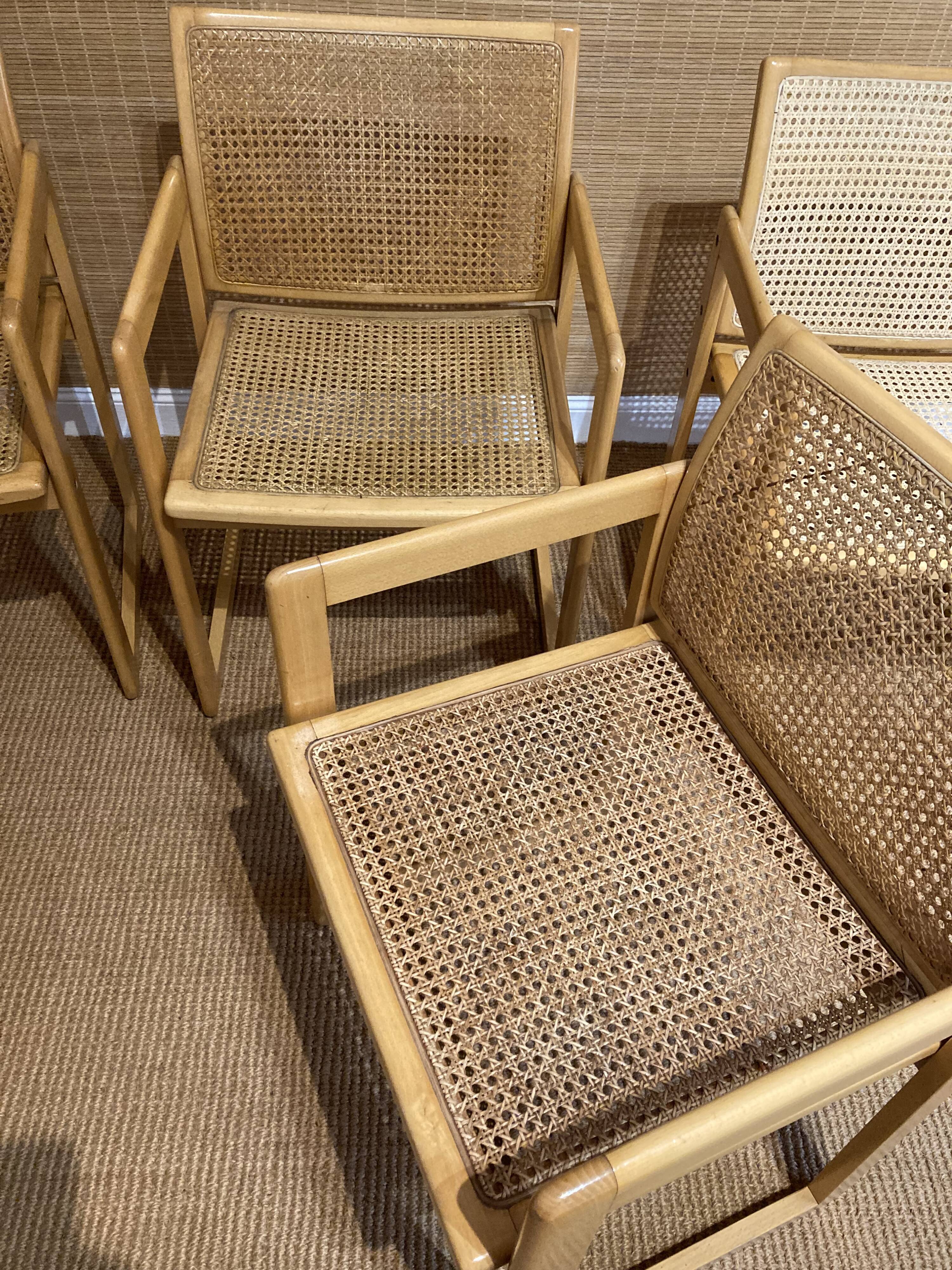 6 chaises cannées