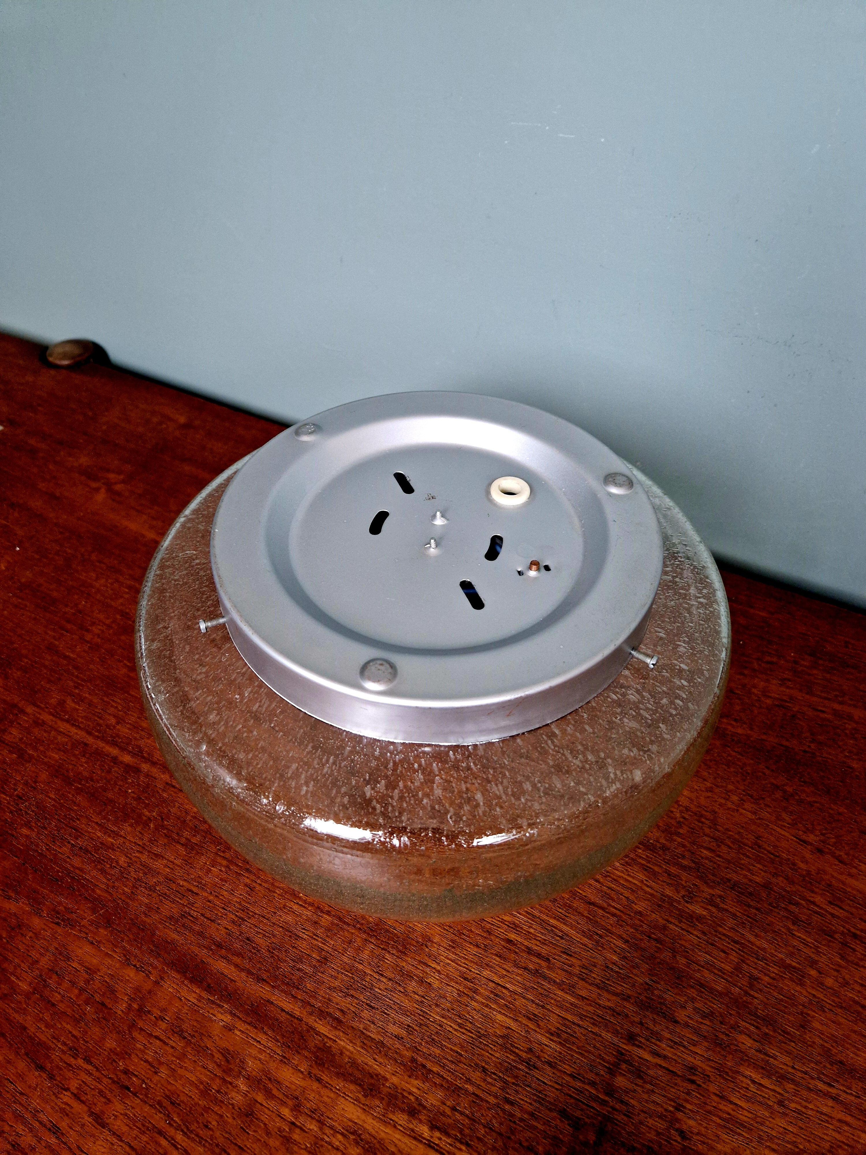 Ceiling light/wall sconce in blown bubble glass, Limburg, 1970