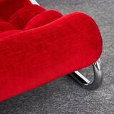 Fauteuil lounge vintage rouge Impala par Gillis Lundgren pour IKEA, Suède, 1970