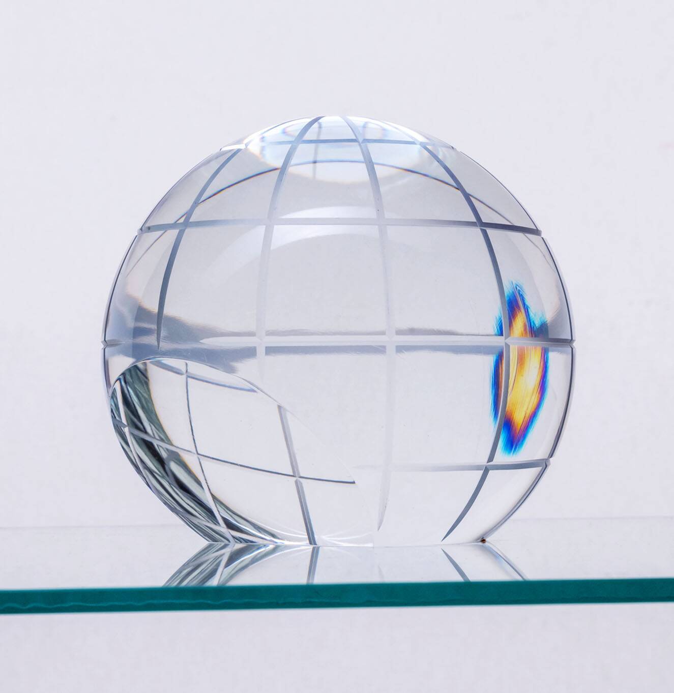 Vintage Decorative Glass Sphere, 1970s