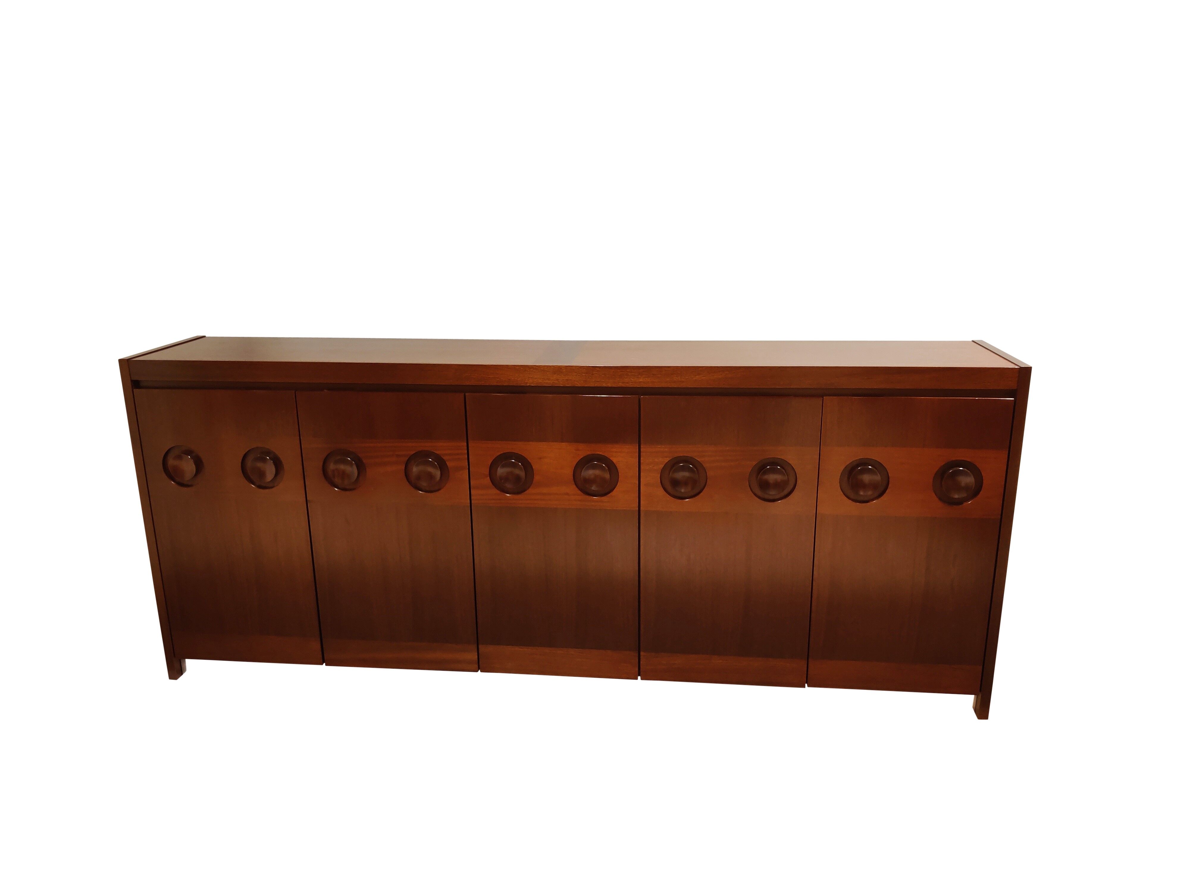 Graphical brutalist credenza, 1970s