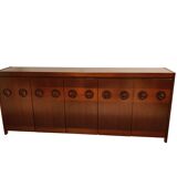 Graphical brutalist credenza, 1970s