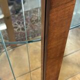 Art deco standing display case with glass slats