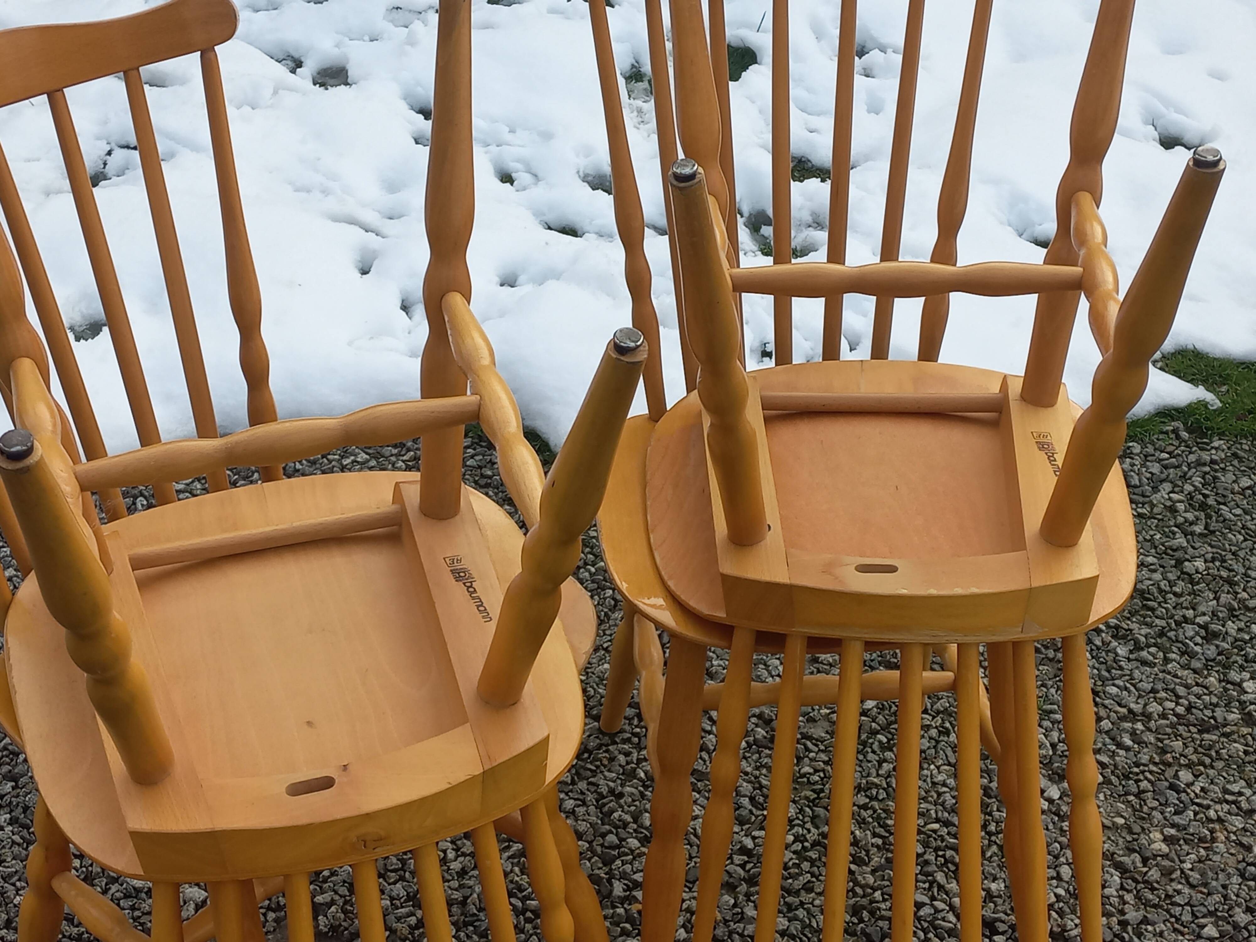 4 Baumann-branded bistro chairs