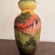 Antique English Vase Soleilian SF&Co 1910 Earthenware Decor Horses Ploughman