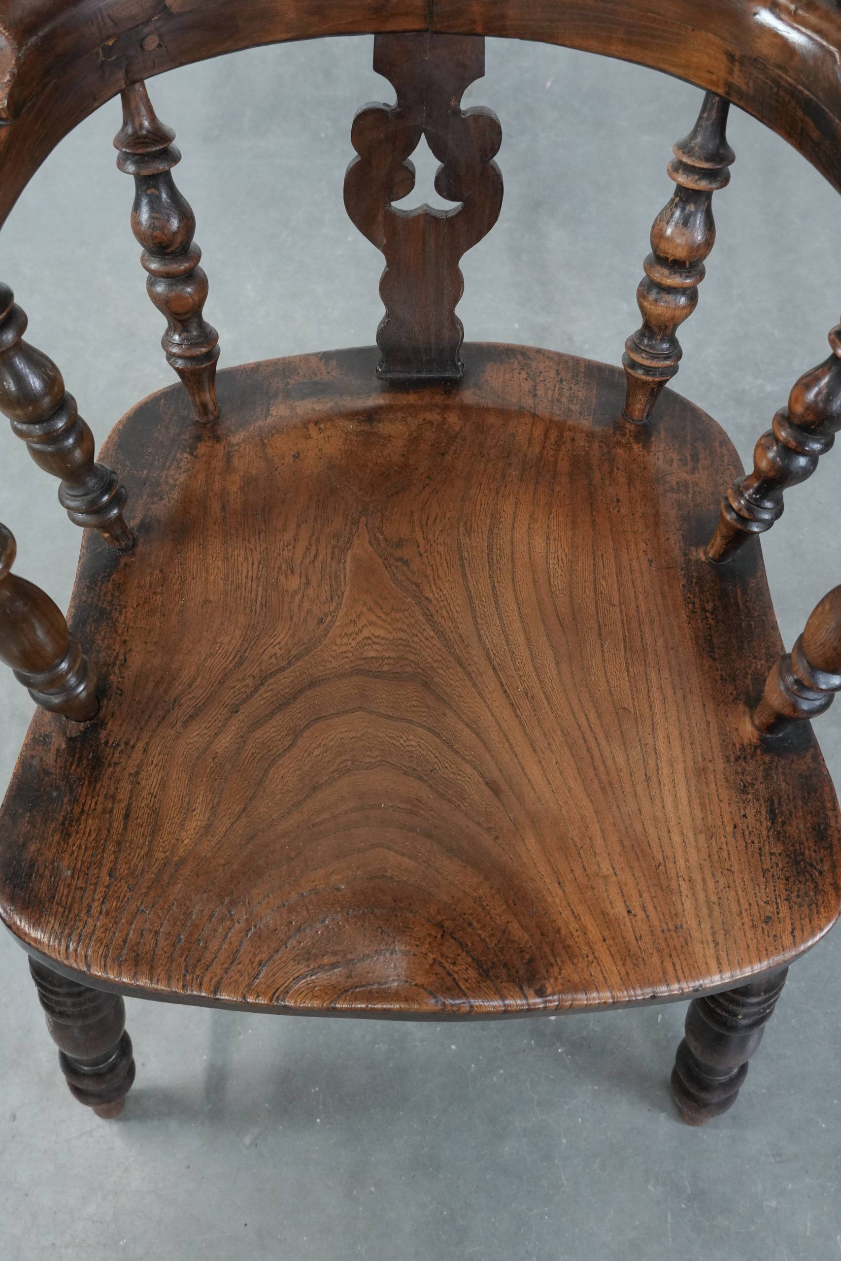 Antique English Highback Windsor Chair from the 18th Century