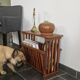 Rosewood and brass magazine stand table