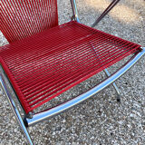 Scoubidou and chrome armchair 1970