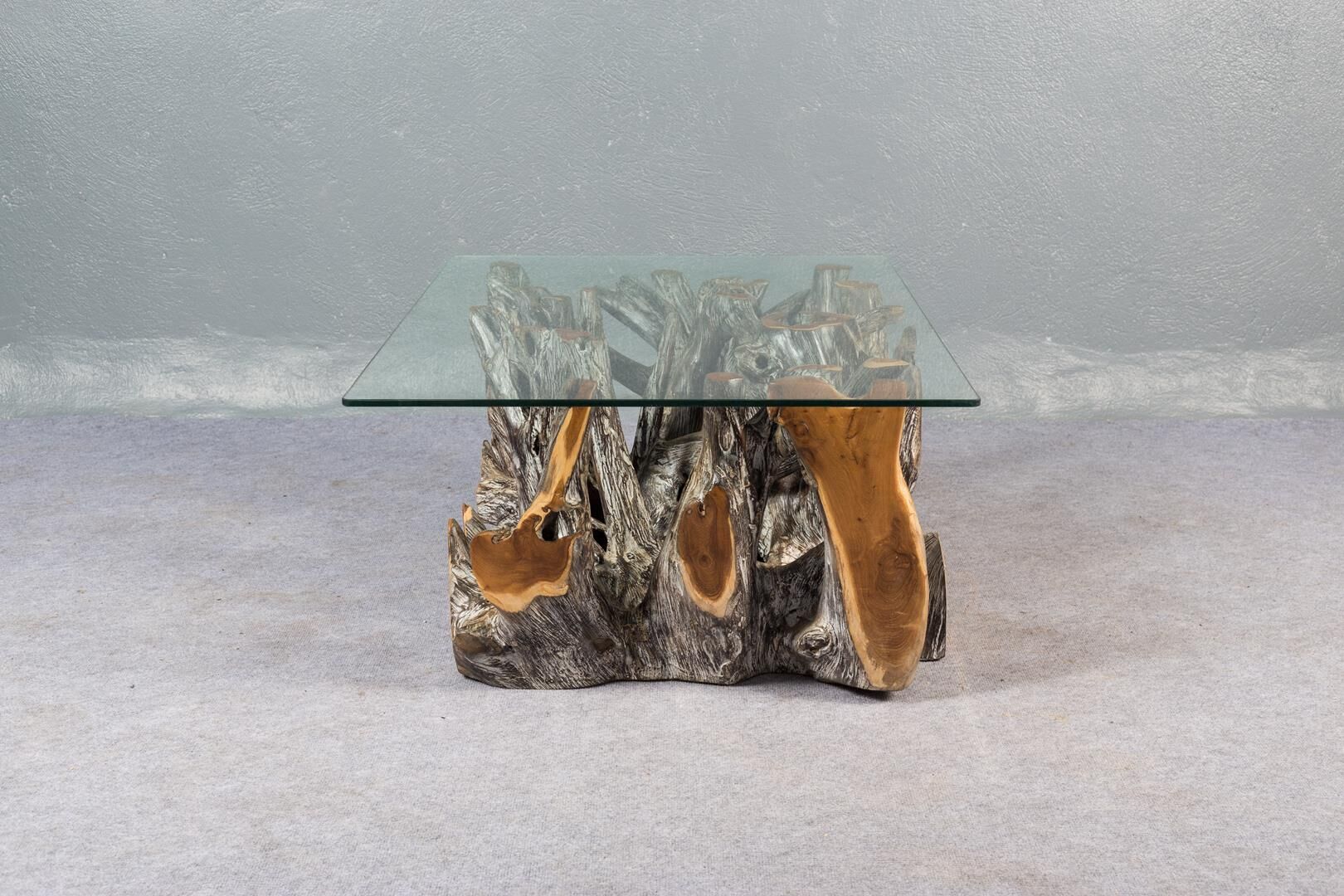 Natural wood coffee table