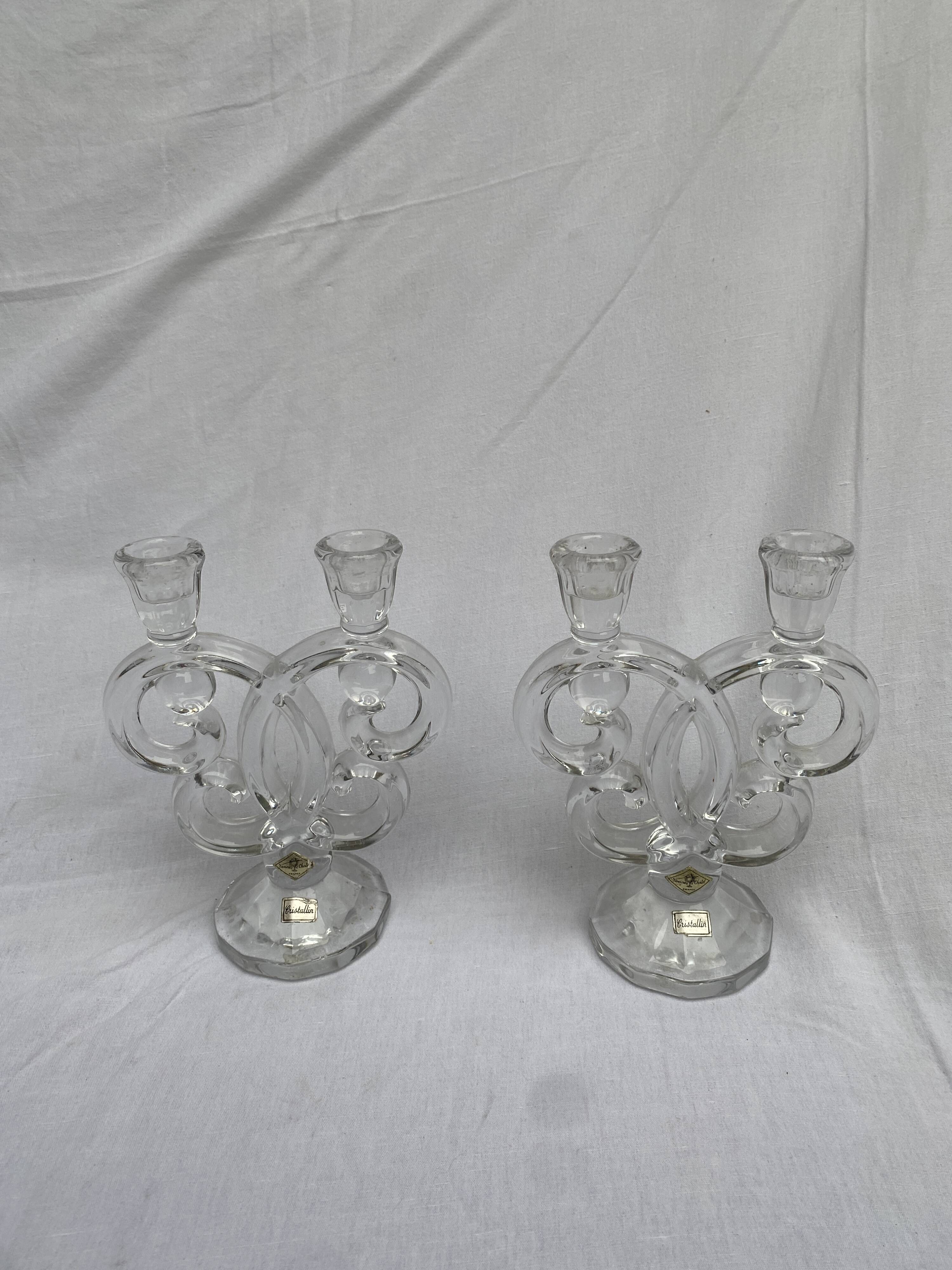Pair of Cristallin candle holders