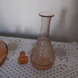 Pink glass liquor service