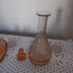 Pink glass liquor service