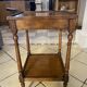 Small side table in Louis Philippe style with a patinated wood finish.