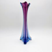 Vase Sommerso Murano violet et bleu