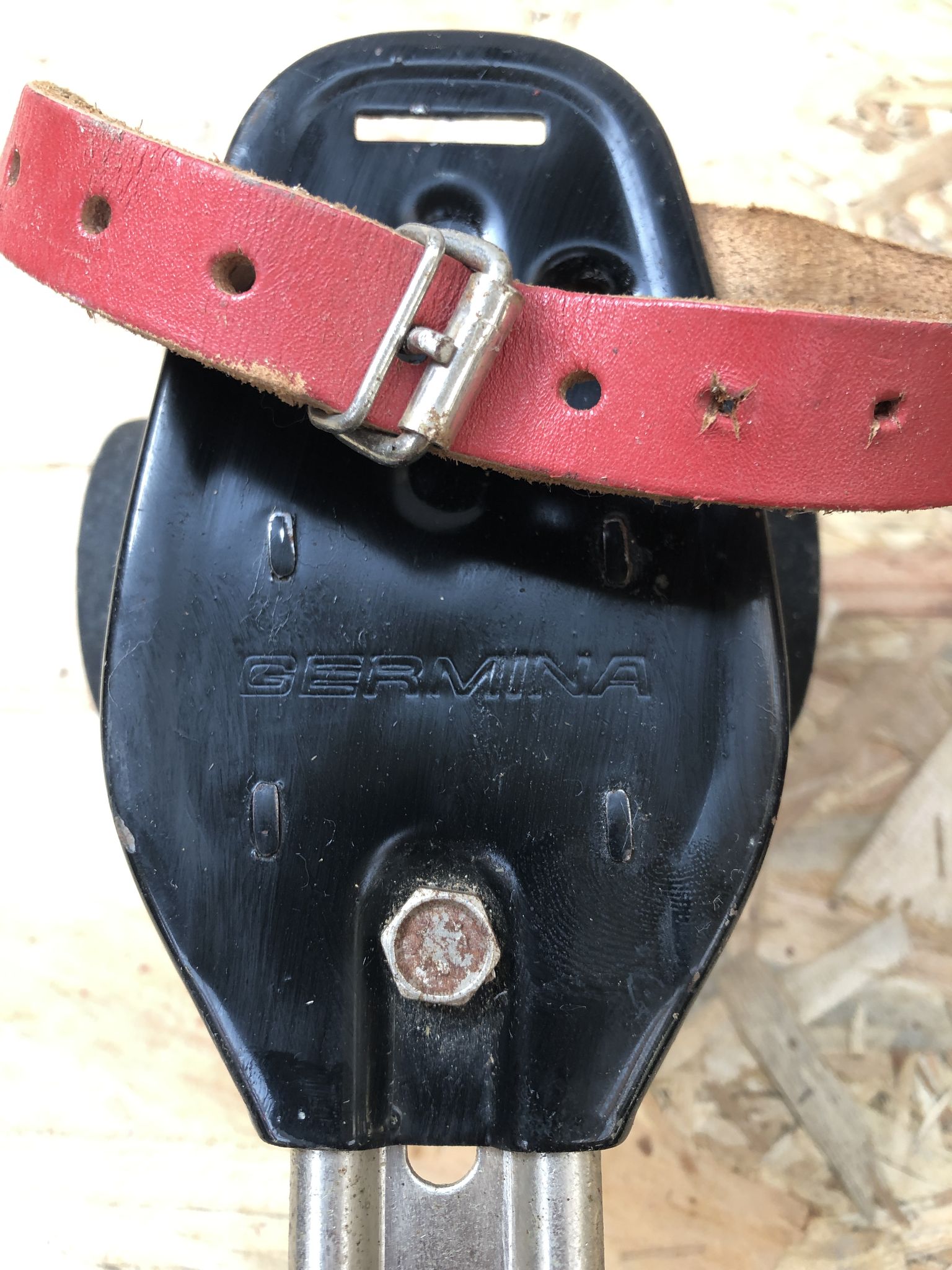 Old pair of roller skates germina metal black
