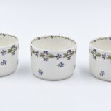 Three cups and under porcelain tea cups from Limoges Haviland barbed-wire décor