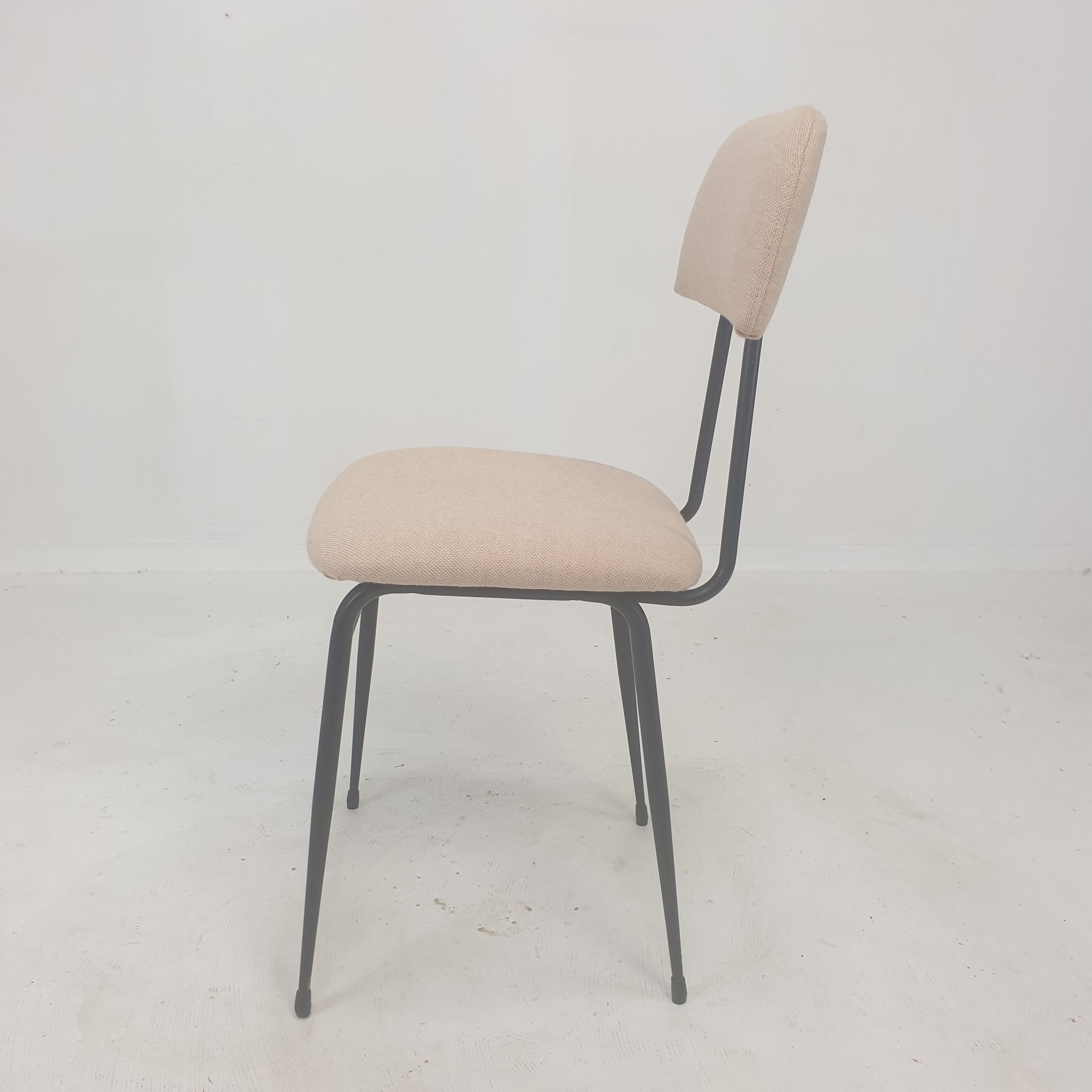 Set of 4 Italian Metal Dining Chairs, 1960's