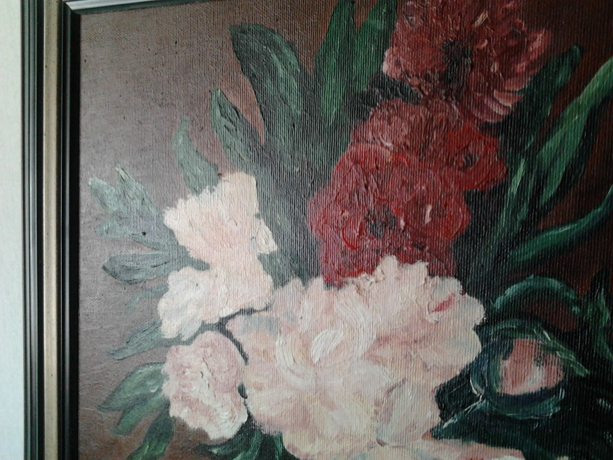 Tableau peinture a l'huile signé