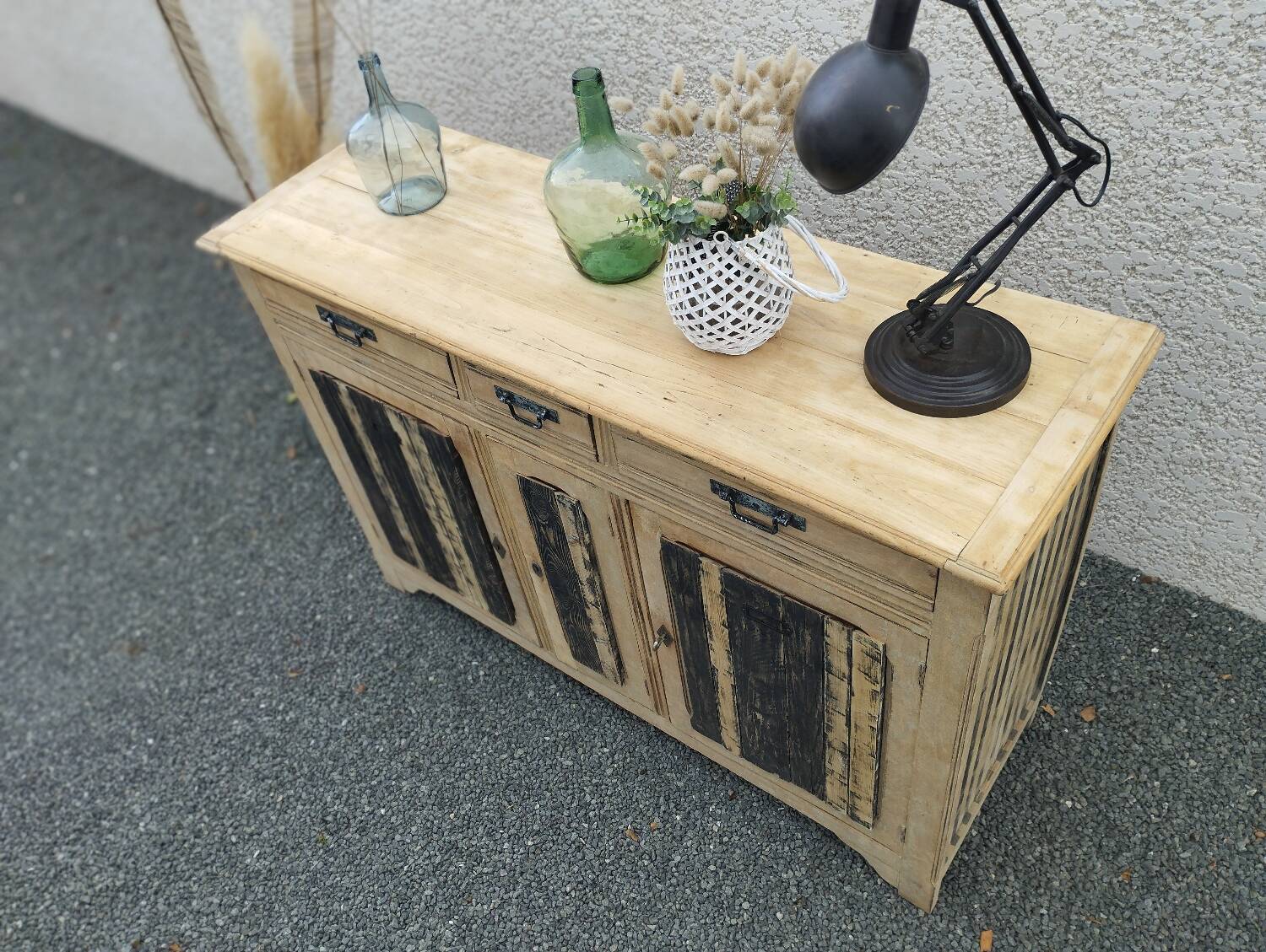 3-door wooden sideboard / Esprit Atelier furniture