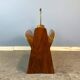 Newspaper rack, walnut with brass, 1960s