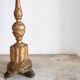 Pair of gold candlesticks with leaf