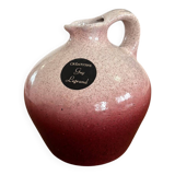 Ancien pichet en grès rose / soliflore céramique vintage / vase en grès mou