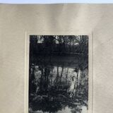 Georges lefebvre, reflets, photographie en n&b, vers 1930. signée à l'encre