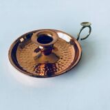 Cellar rat candle holder in copper and brass