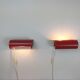 Pair of vintage 80s design wall lamps