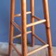High bar stool in solid wood turned vintage 1970/1980