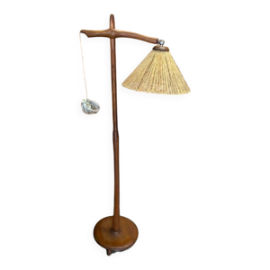 Lampadaire en bois et