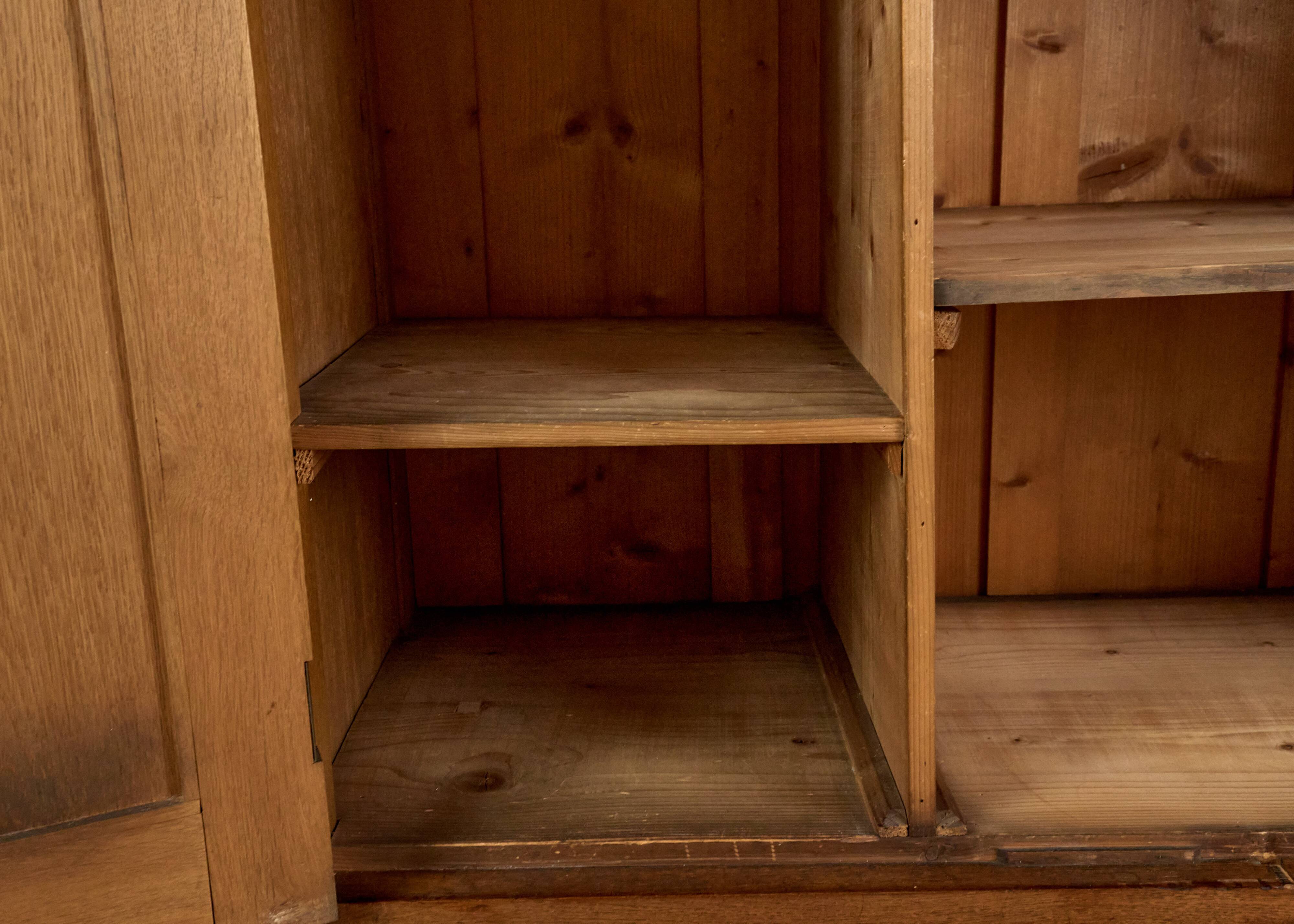 Vintage Wooden Wardrobe, 1930s, Czechoslovakia
